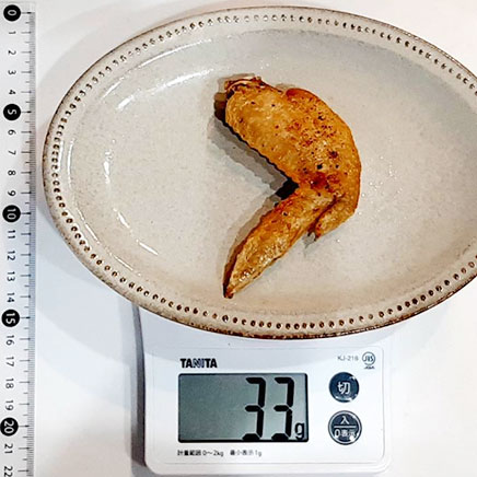 1個分の手羽先の素揚げ