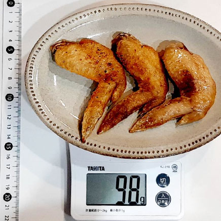 3個分の手羽先の素揚げ