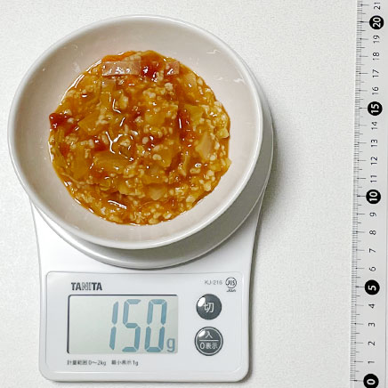 150g分のオートミールトマトスープ