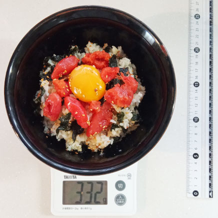 丼1杯分の明太子丼