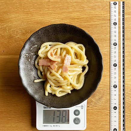 小皿1皿分のカルボナーラうどん