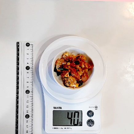 深豆皿1皿分のオートミールキムチチャーハン