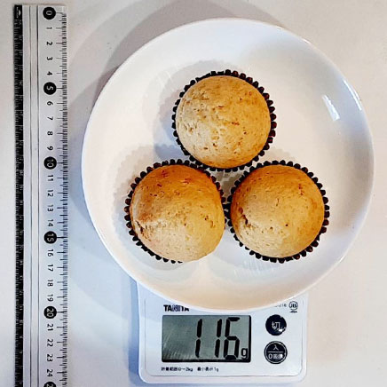3個分のおからマフィン
