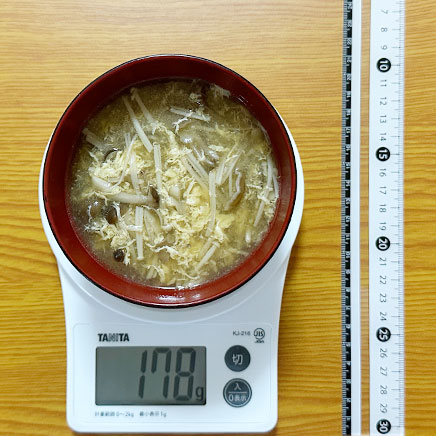 御椀1杯分のきのこスープ