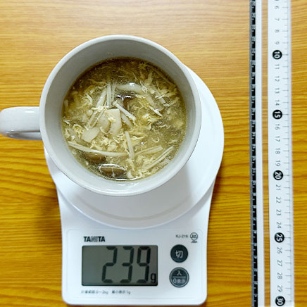 マグカップ1杯分のきのこスープ