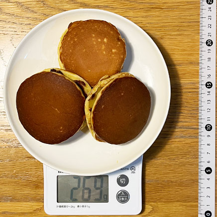 3個分の栗のどら焼き