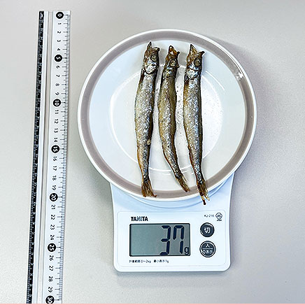 3本分のししゃもの素揚げ