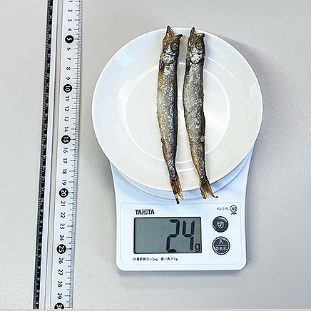 2本分のししゃもの素揚げ