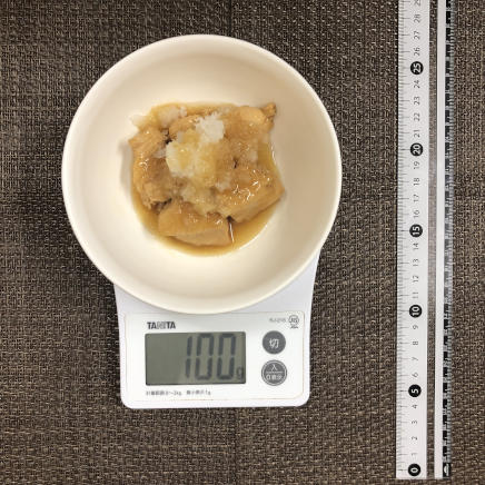 100g分の鶏胸肉のみぞれ煮