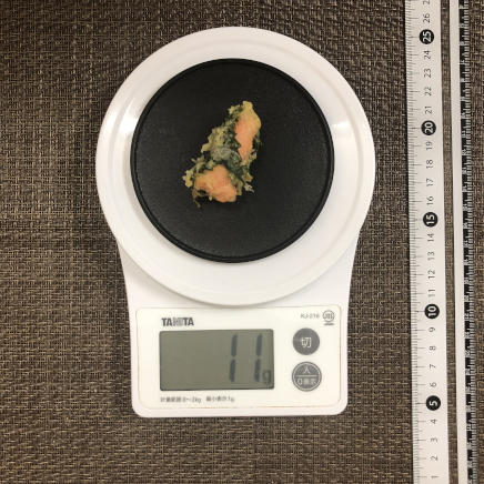 1個分の明太子の天ぷら