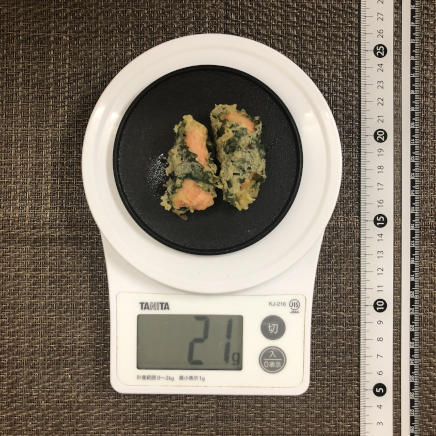 2個分の明太子の天ぷら