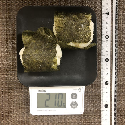 2個分の明太子マヨネーズおにぎり