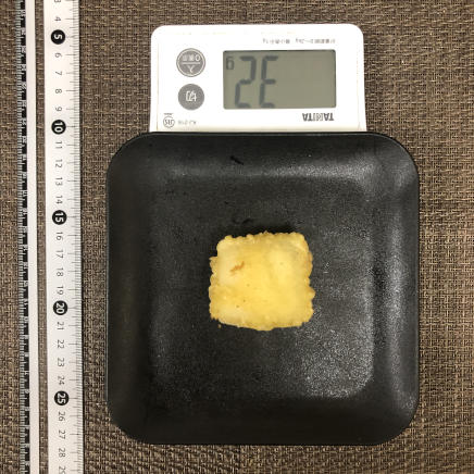 切り餅1/2枚分の餅の天ぷら