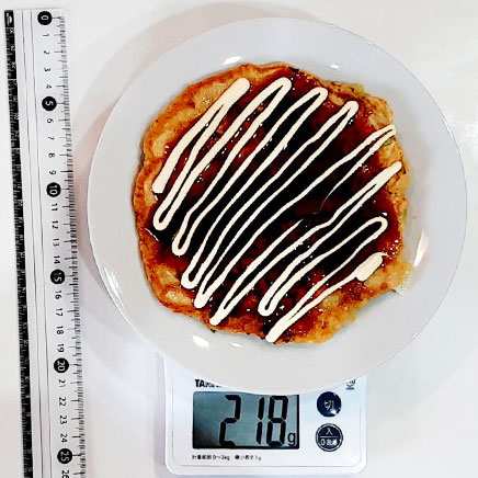 1枚分の自然薯のお好み焼き