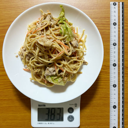 大皿1皿分の豚しゃぶのパスタサラダ