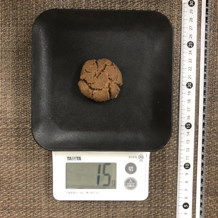 1枚分のココアクッキー