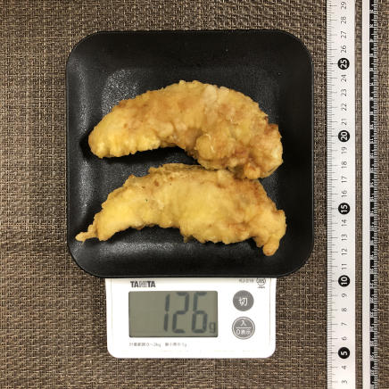 2本分のささみの天ぷら