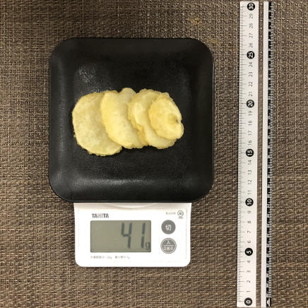 じゃがいも半個分のじゃがいもの天ぷら