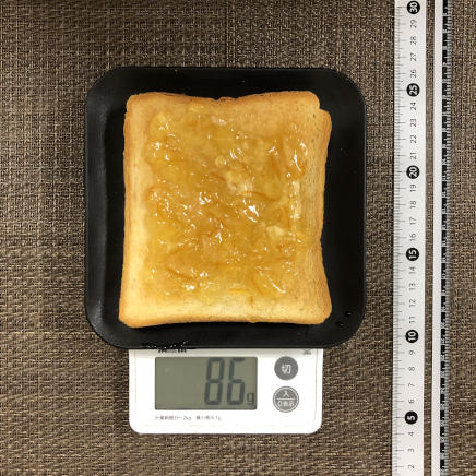 1枚分のマーマレードトースト