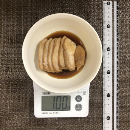 100g分の鶏胸肉のチャーシュー