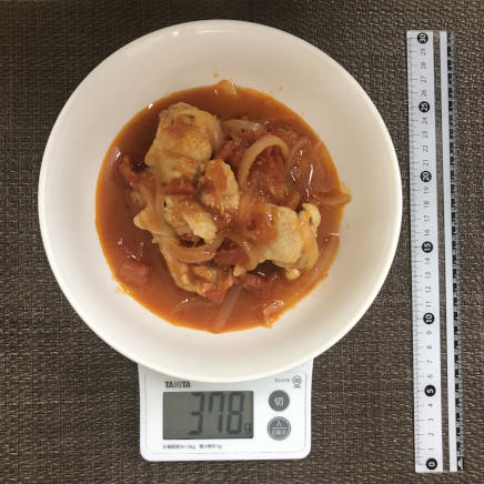 大皿1皿・1人前の手羽元のトマト煮