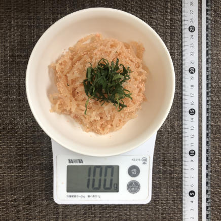 100g分の明太子しらたき