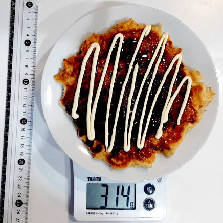 1枚分のもやしのお好み焼き