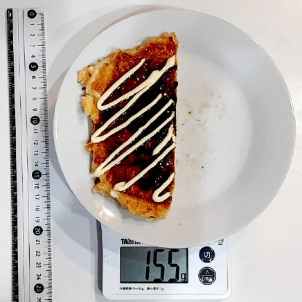 1/2枚分のもやしのお好み焼き