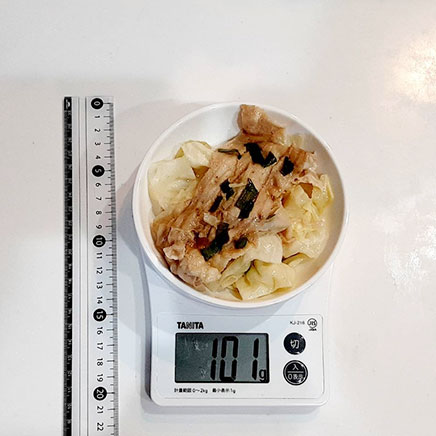 小皿1皿分の豚キャベツ蒸し