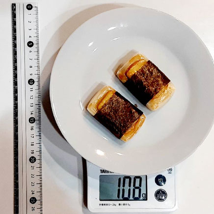 2個分のチーズ磯辺餅