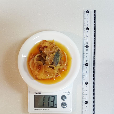 1切れ分のぶりの南蛮漬け