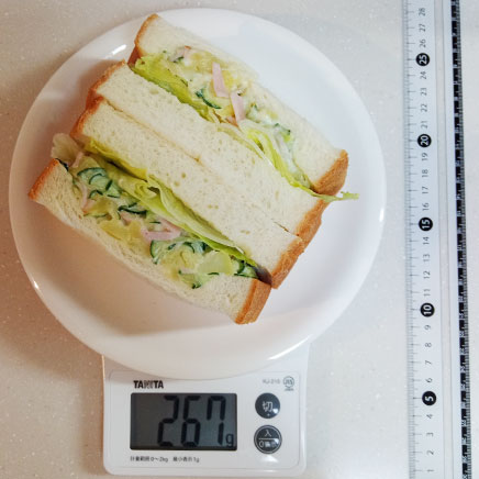 食パン2枚分のポテトサラダサンドイッチ