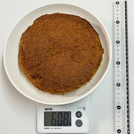 18cm型1ホール分のオートミールキャロットケーキ