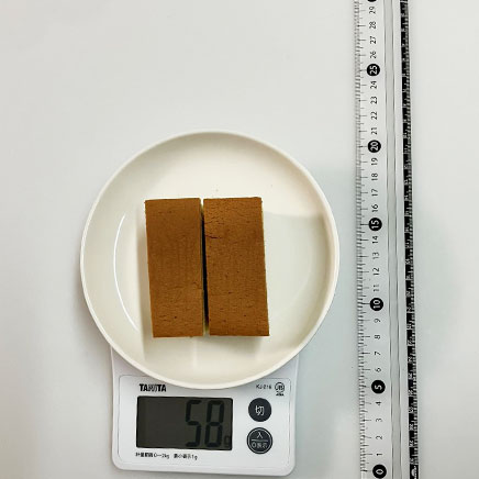 18cmパウンド型2/6切れ分の米粉のカステラ