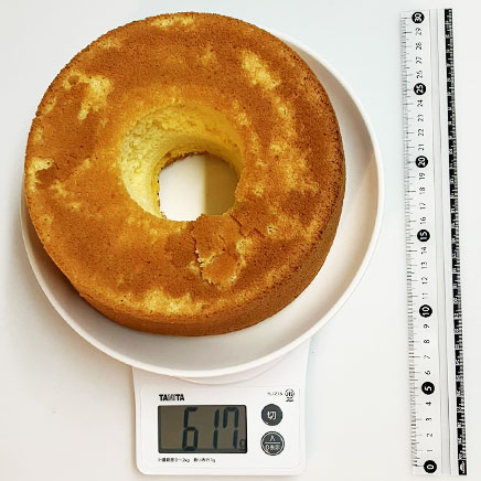 18cm型1ホール分の米粉のシフォンケーキ