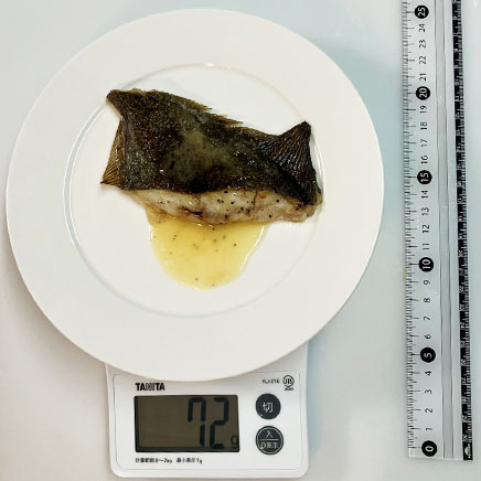 1切れ分のカレイのムニエル