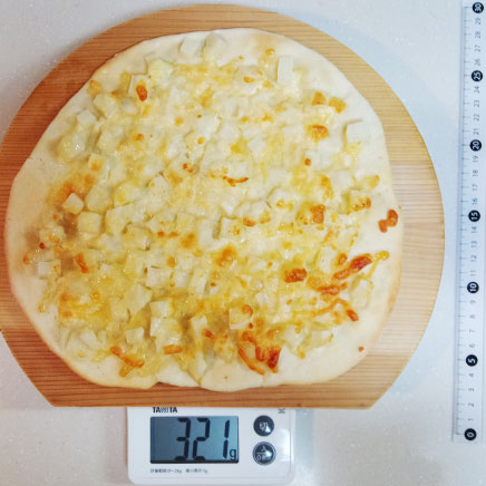 1枚分のマヨじゃがピザ