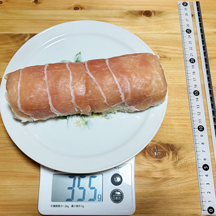 1本分の生ハムロール寿司