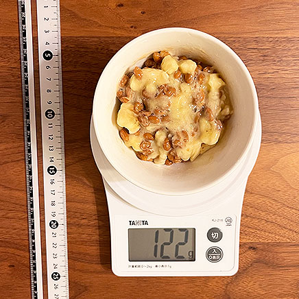 小鉢1杯分のバナナ納豆