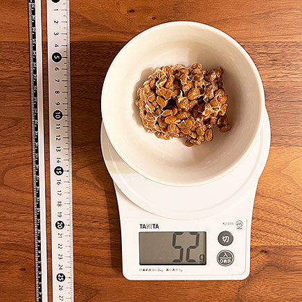 小鉢1杯分のバナナ納豆に使用した納豆