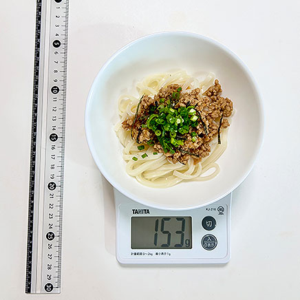 中椀1杯分のひき肉うどん