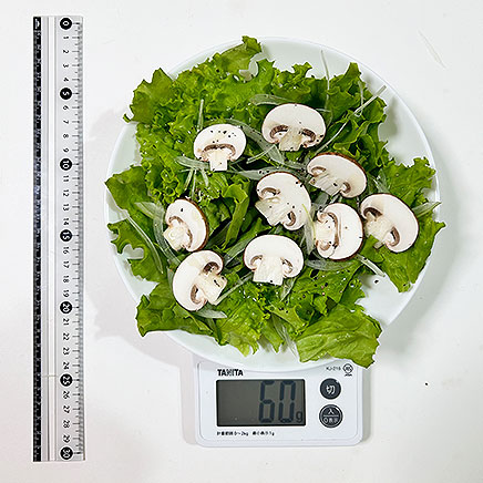 大皿1皿分のマッシュルームのサラダ