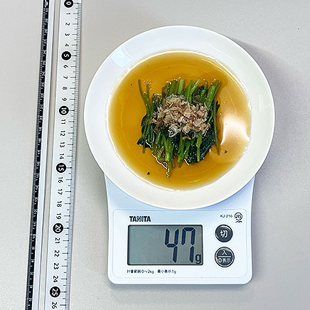 中皿1皿分のみつばのおひたし