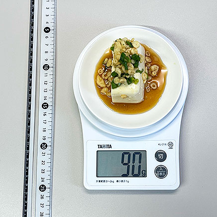 小皿1皿分のめんつゆ冷奴