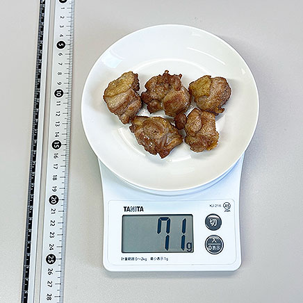 5個分の鶏肉の素揚げ