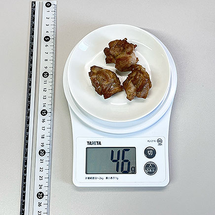 3個分の鶏肉の素揚げ