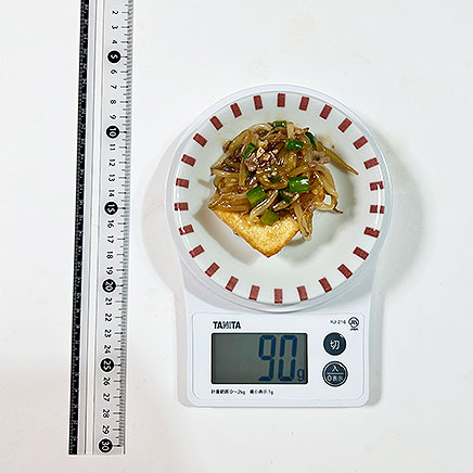 小皿1皿分の厚揚げのもやしあんかけ