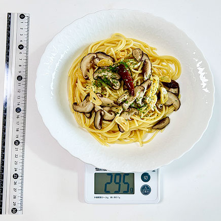 大皿1皿分の生しいたけのパスタ