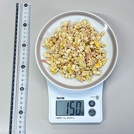 中皿1皿分の豆腐チャーハン