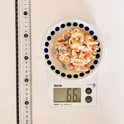 小皿1皿分の明太子のマカロニサラダ